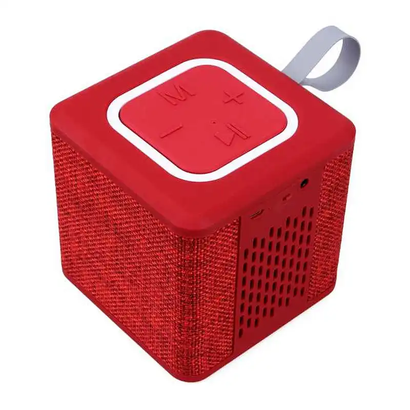 cheap promotion gift oem priviate label wireless mini fabric printed speaker