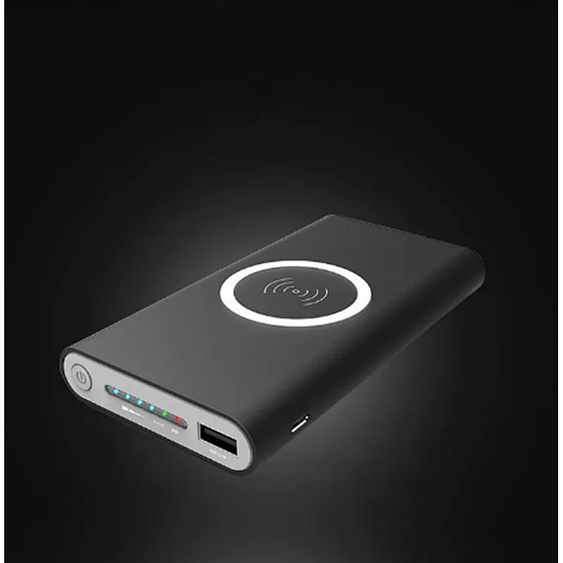 10000mAh External Battery Qi Quick Charger Portable wireless powerbank