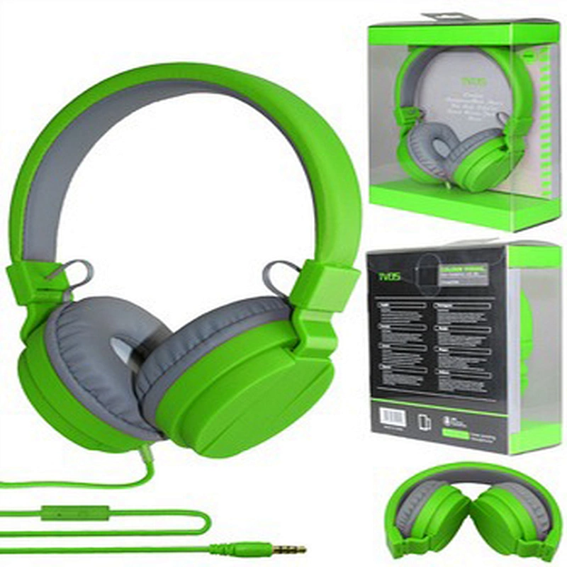 noise cancelling wired stereo headphone with microphone
