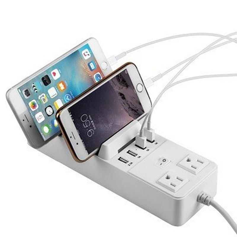 OEM Type C Portable Mobile Phone 2 Outlet Fast Charging 4 USB Socket Power Strip