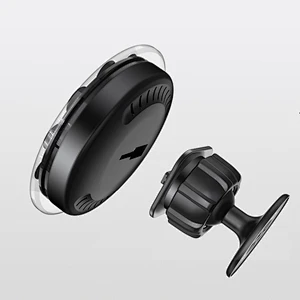 custom logo Universal mobile phone  suction Anti-slip Portable QI  Cupula Car mount Wireless Charger