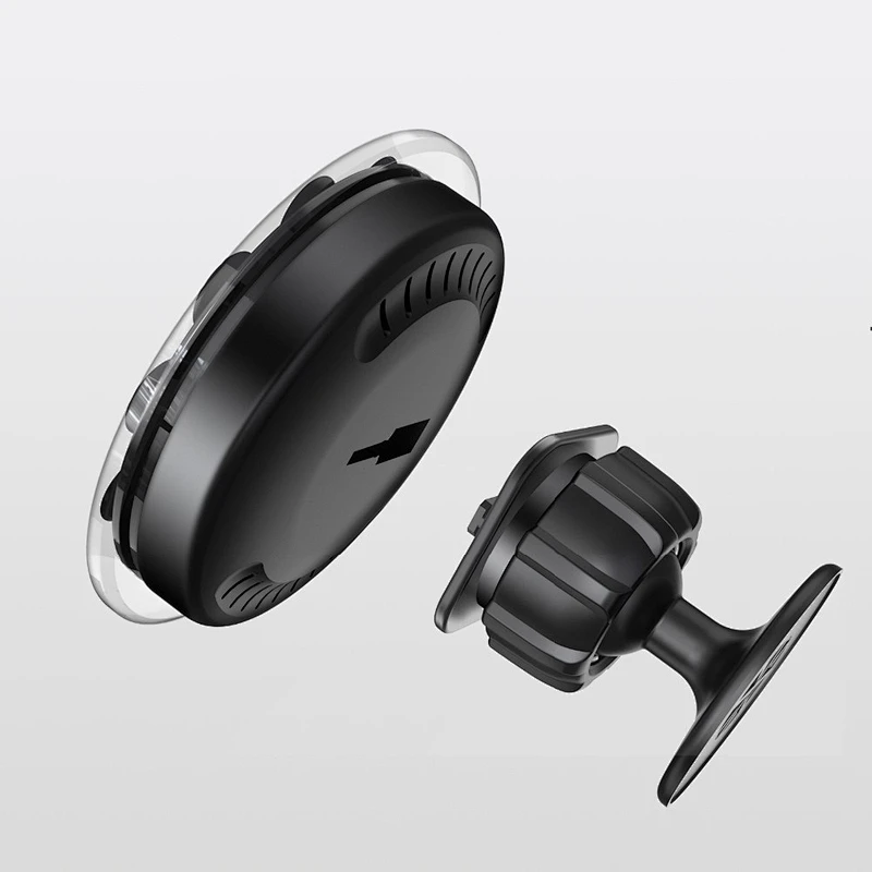 custom logo Universal mobile phone  suction Anti-slip Portable QI  Cupula Car mount Wireless Charger