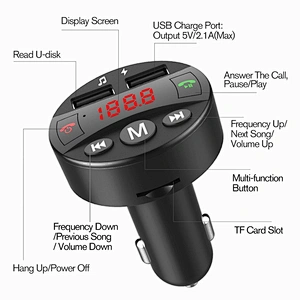 Standard Bluetooth Wireless Car mp3 Player FM Adapter Transmitter