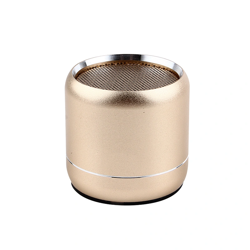 portable mini round aluminum stereo wireless bluetooth speaker