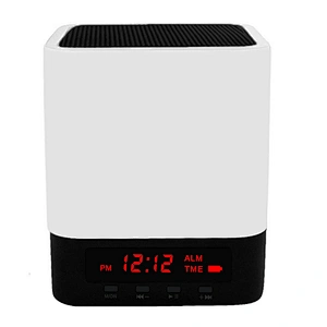 With Logo Touch Sensor Night Light Alarm Clock Bluetooth Speaker