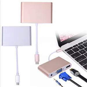 3.1 Aluminium Alloy OEM HDMI Type C USB HUB Adapter
