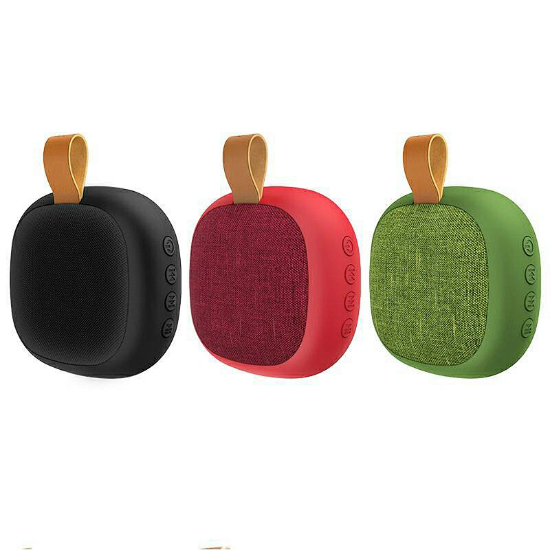promotion gift logo bluetooth wireless square mini fabric speaker