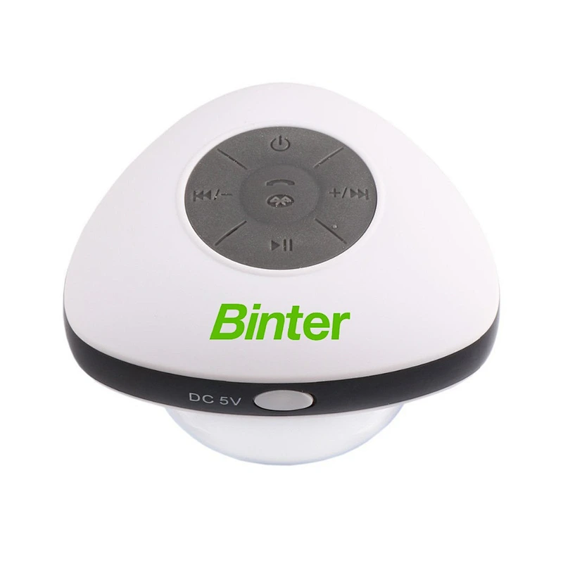 mobilephone suction cup hands free mic waterproof wireless speaker