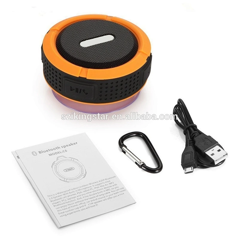ODM C6 mobile phone shower stereo wireless mini waterproof speaker