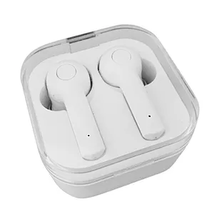 TWS True Wireless MIni Earbuds With Cube Transparent Charging Case For Smart Phones