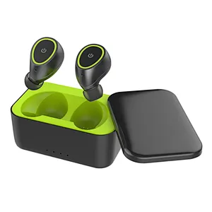 Dual Ear Mini Invisbible True Wireless Bluetooth Rotating Cover TWS Earphone