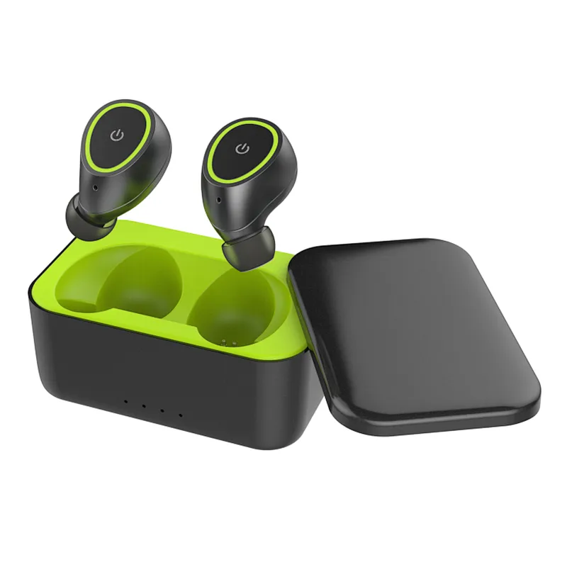 Dual Ear Mini Invisbible True Wireless Bluetooth Rotating Cover TWS Earphone