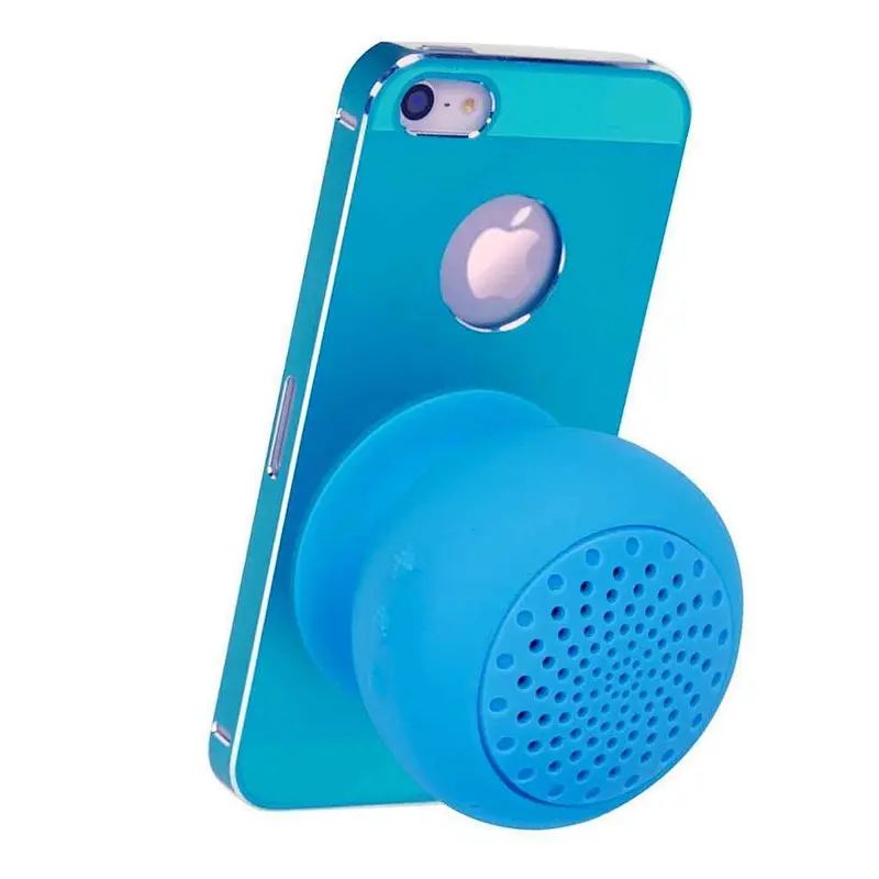 2019 OEM phone stand outdoor handsfree round silicon waterproof wireless mini shower bluetooth speaker with suction cup
