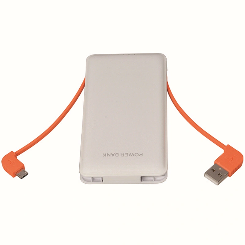 5000mah Super Slim built-in cable battery charger power bank
