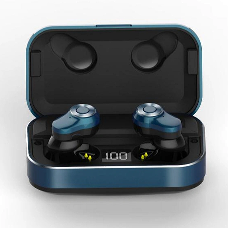 TWS HIFI Bass Metal Charging Case Auto Pairing Real Wireless Earbuds Powerbank
