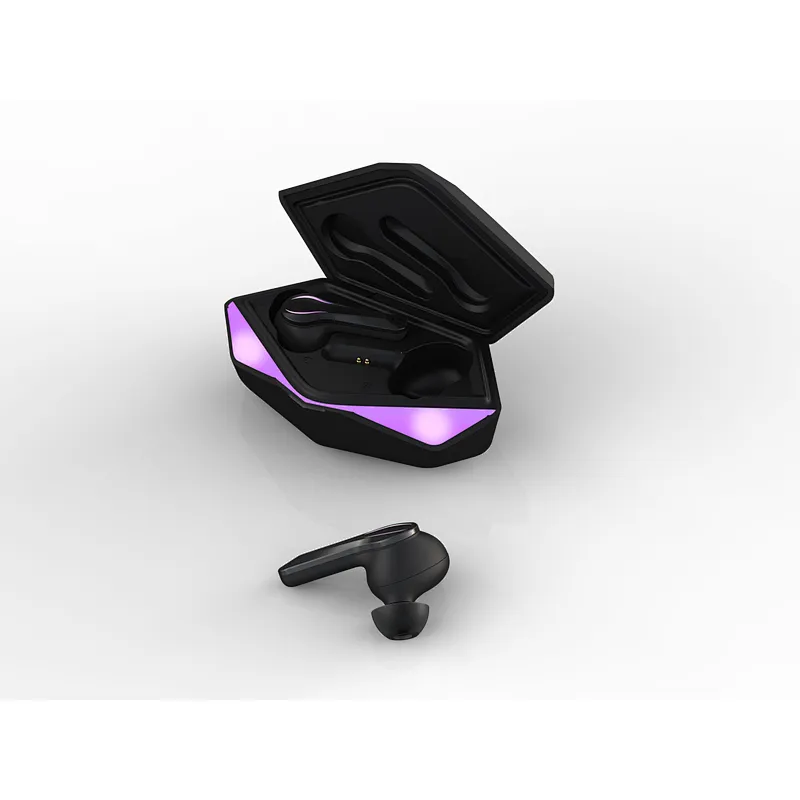 Portable Low Latency tws True Wireless Bluetooth Earphone Led Light Game Headphone Earbuds For PS 4