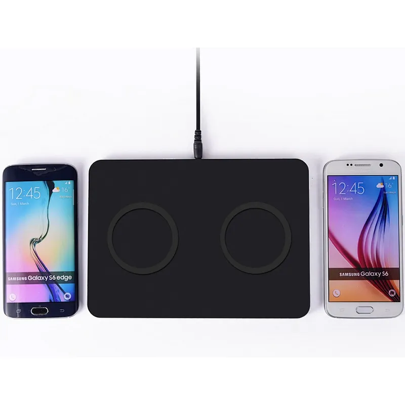 Universal Double Compatible Fast Charger Mobile QI Pad Wireless Charger
