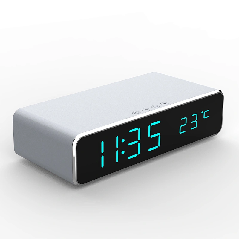 2018 Hot Sale Temperature Display Alarm Clock Wireless Charger