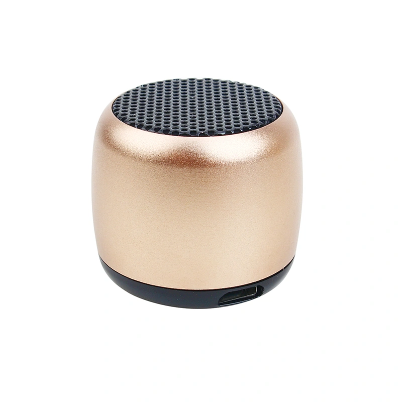 coin size aluminum bluetooth remote shutter speaker promotion mini speakers