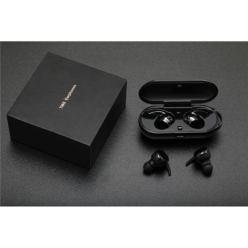 Wholesale bt 5.0 wireless earphones TWS bluetooh waterproof earbuds with charging case