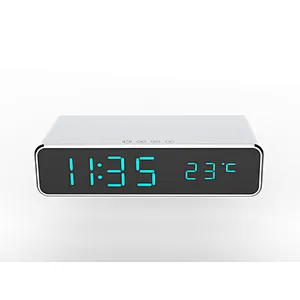 Universal LED Digital Display Square Alarm Clock Wireless Phone Charger