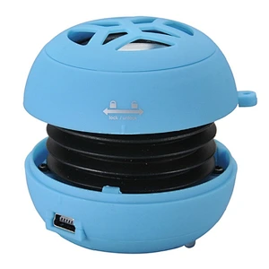 OEM wholesale round cute super USB portable music player small vibration spherical hamburger mini speaker wireless