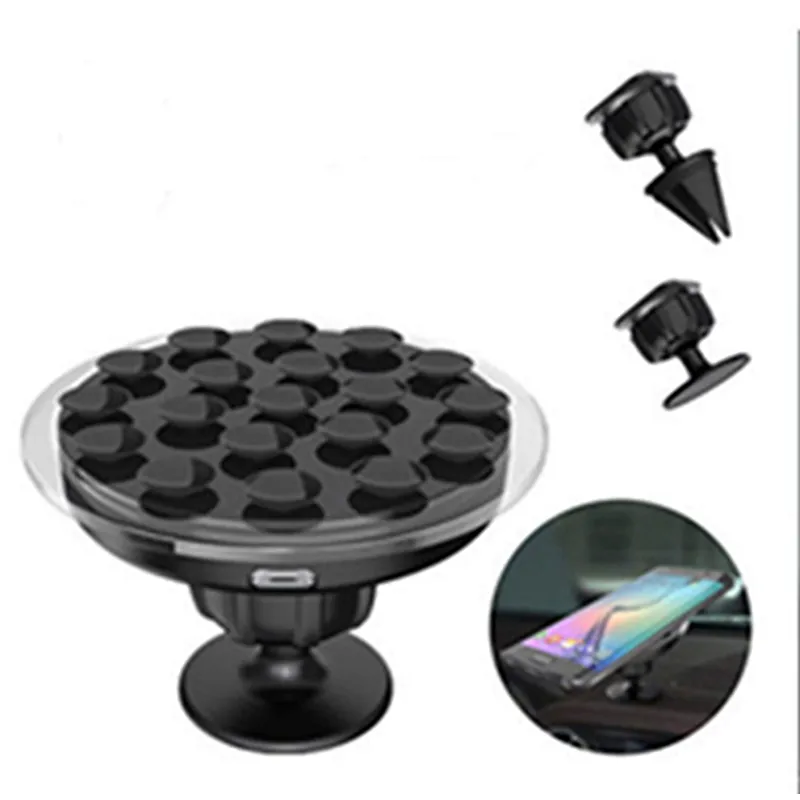 custom logo Universal mobile phone  suction Anti-slip Portable QI  Cupula Car mount Wireless Charger