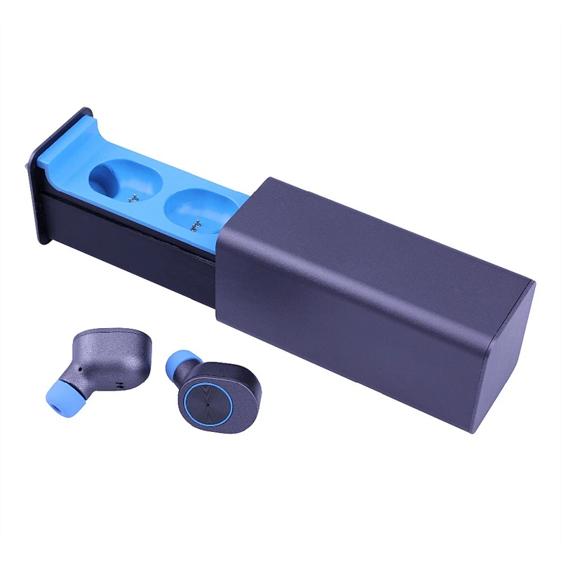 stereo sports twins ear mini portable bt pull  tws true wireless  aluminium earbuds
