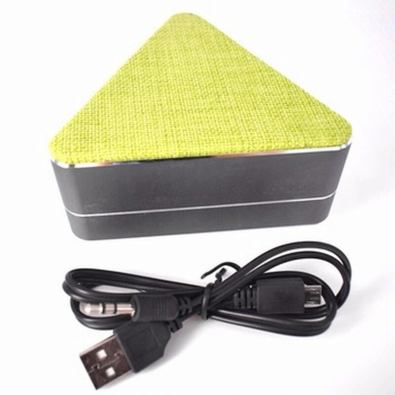 Promotional Triangle Shape Fabric Grill Cloth Wireless Speaker