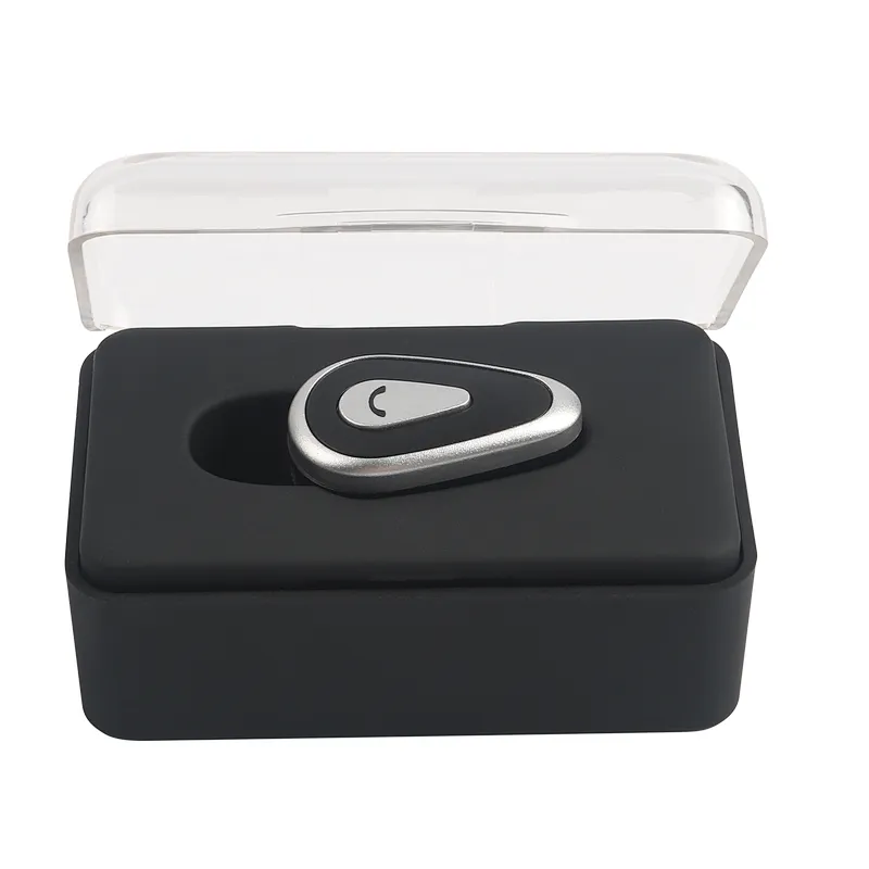 mini portable pocket cube stereo Wireless single ear headset bt earhook single ear earphones
