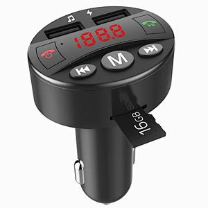 BT Handsfree dual usb mini car Kit car fm transmitter mp3 player wireless