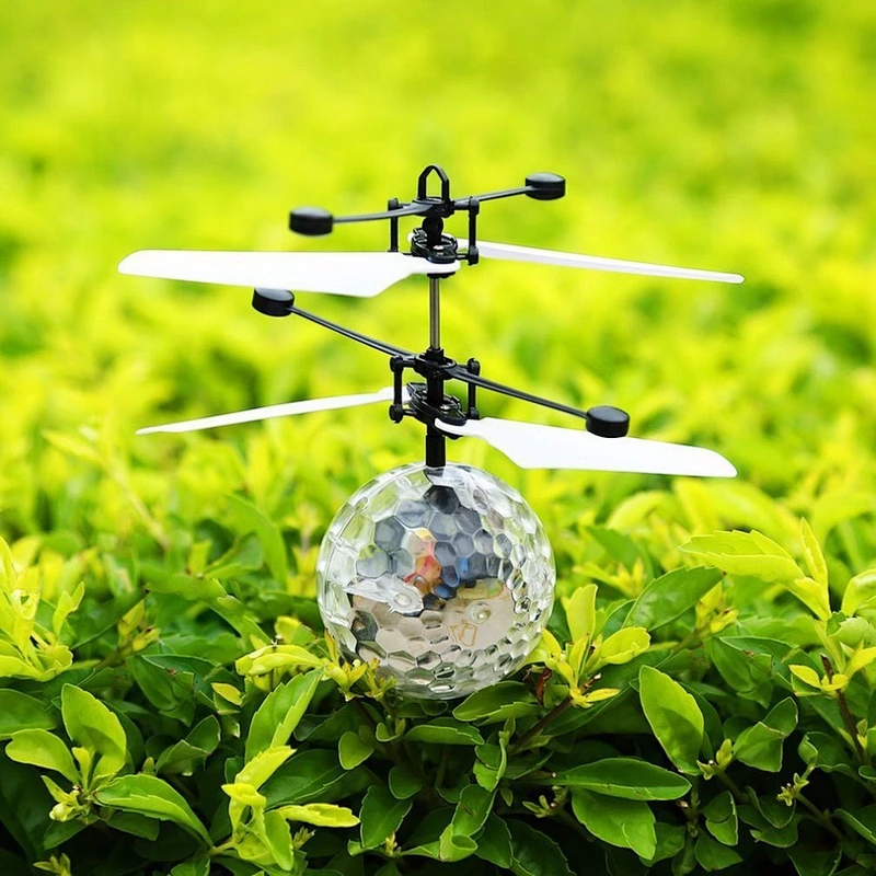 Crystal  hand Sensor Toy Helicopter  Drone Flying Flashing Rc Ball
