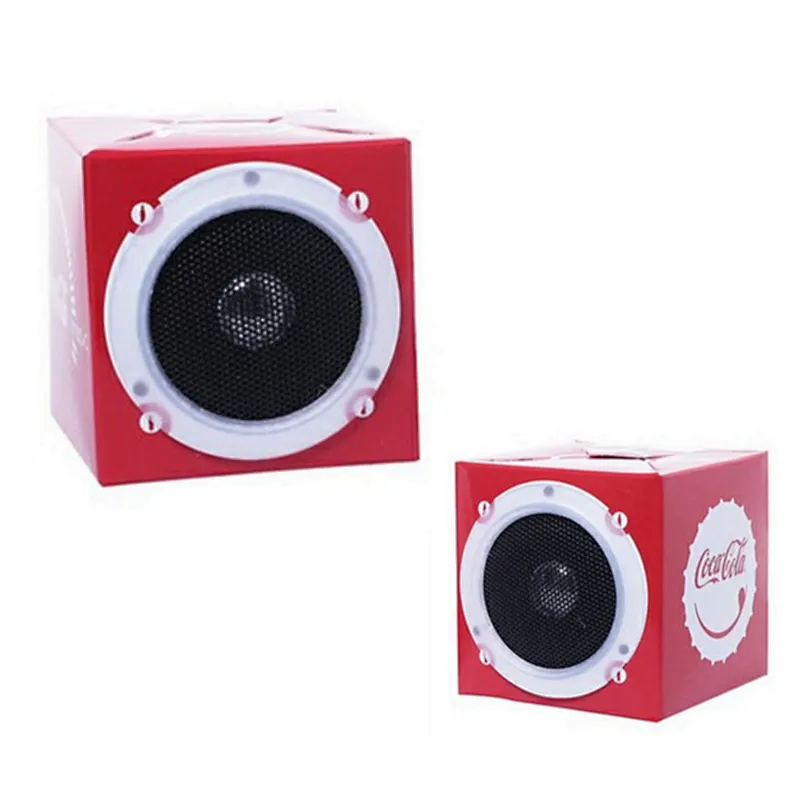 3.5mm jack wired full color printing cube foldable recycle  paper speaker