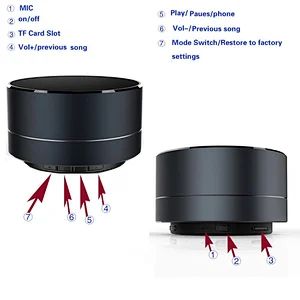 Promotional oem brand Aluminum mini led wireless speaker