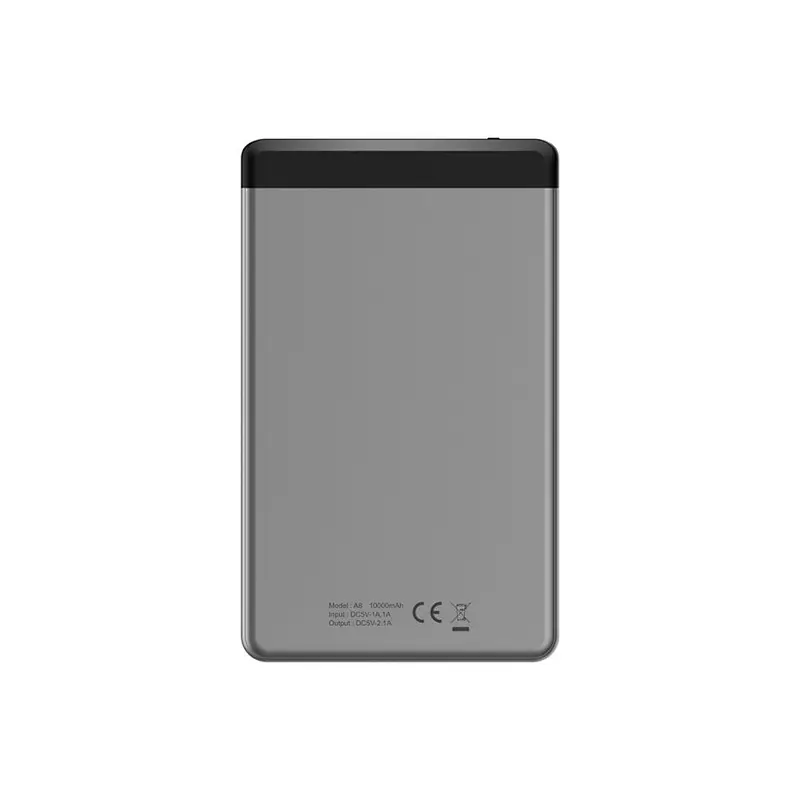 10000 mah Li-polymer battery Aluminum thin portable quick charger power bank