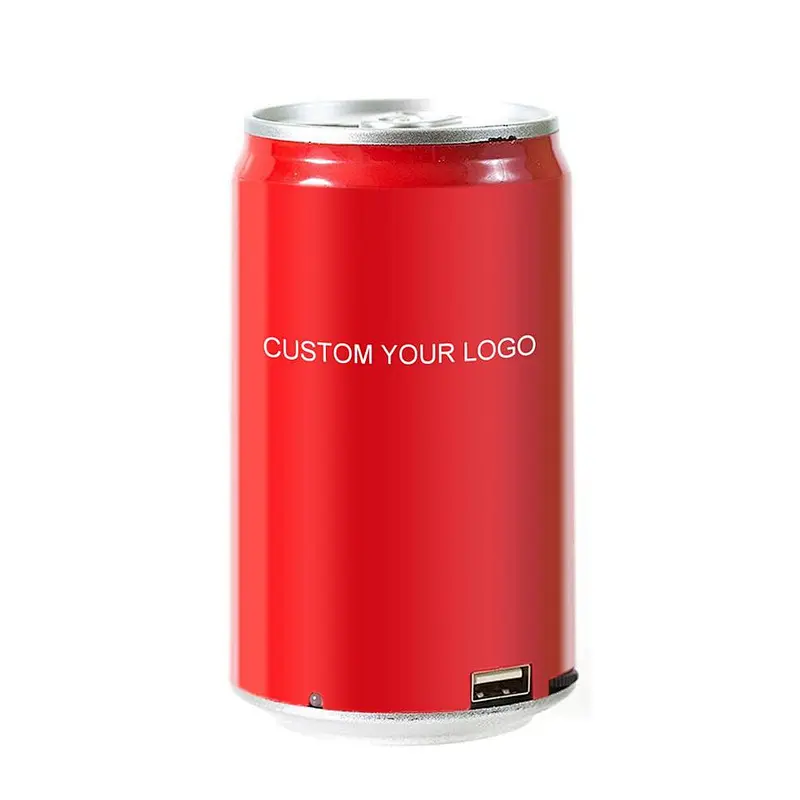 wholesale cheap OEM logo Promotion Gift stylish Color stereo music player Printing Portable Custom Tin Can Speaker Wireless