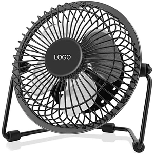 5V Air Cooling Small Table Fan 4'' Plug Charger USB Mini Metal Fan