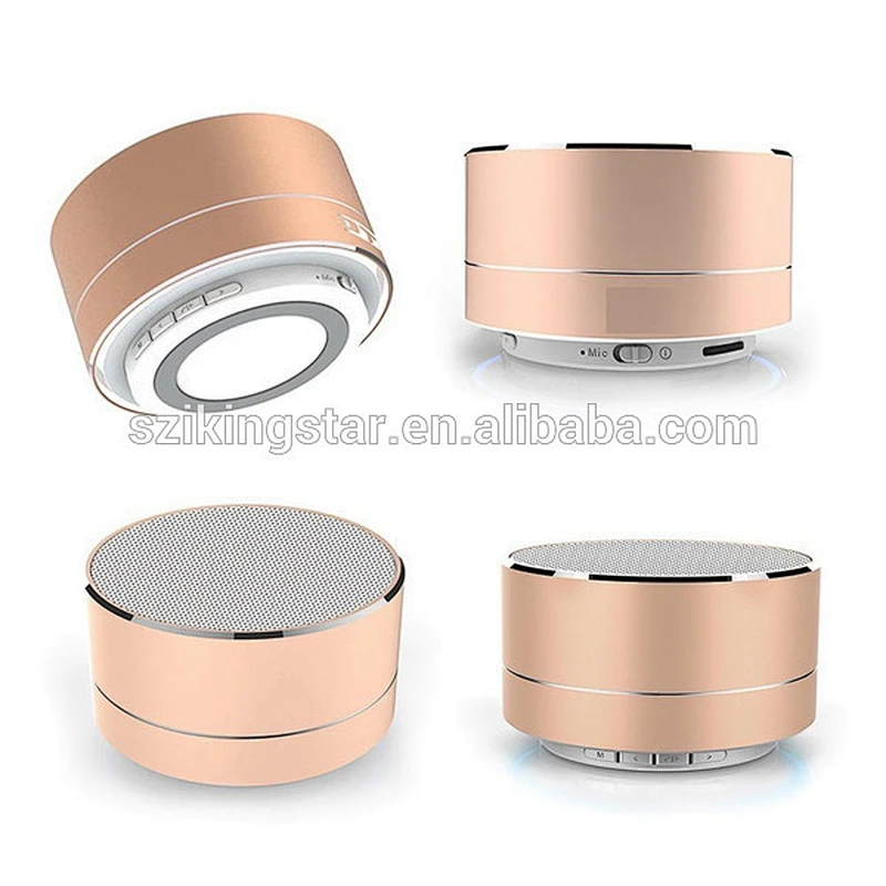 Custom Portable Mini Round Led Light Wireless Speaker A10