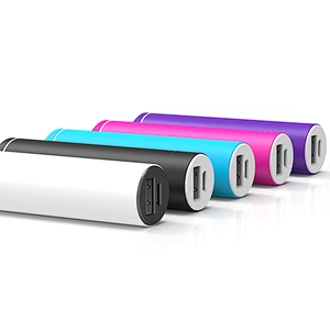 2019 stylish Promotion cheap light charger mini rubber coated powerbank 2500mah Portable Ultra mini lipstick mini Power Bank