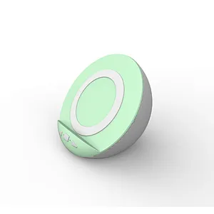 3 in 1 Fabric Round Phone Stand Power Bank QI Wireless Charger Bluetooth Speaker