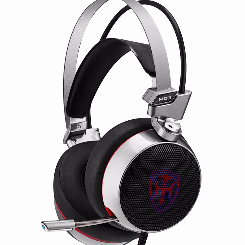 with microphone foldable adjustable stereo bass led RGB light gaming headset