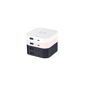 custom logo 5w 4000mah mini portable cube wireless charger power bank