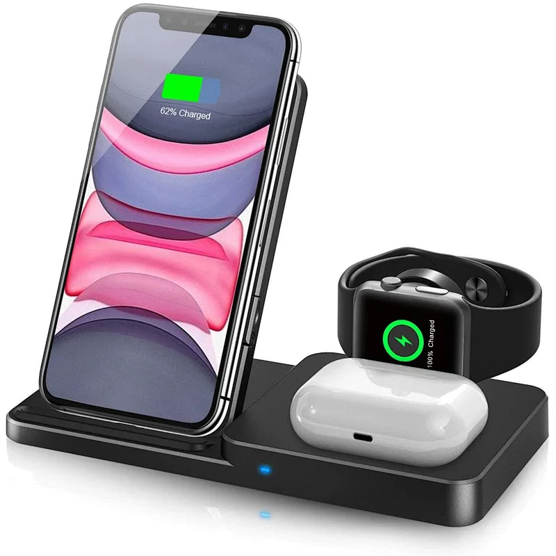 New Charger Dock Folding Phone Holder 15W Fast Wireless Charging Station