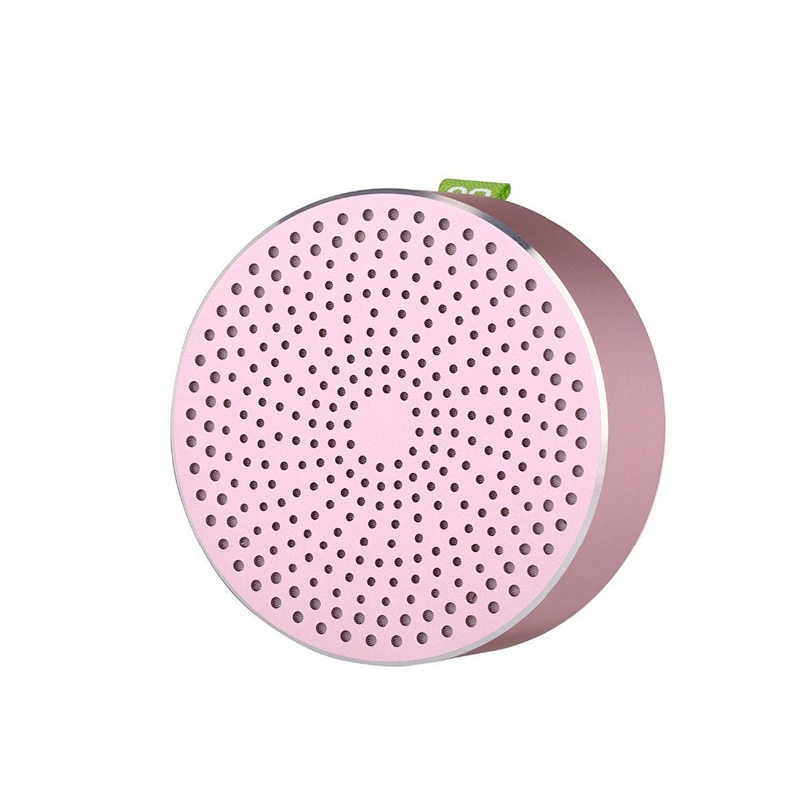 round mini portable aluminum wireless speaker