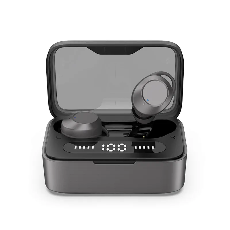 Custom Logo Mini Invisible In-ear LCD TWS Wireless Sports Earbuds