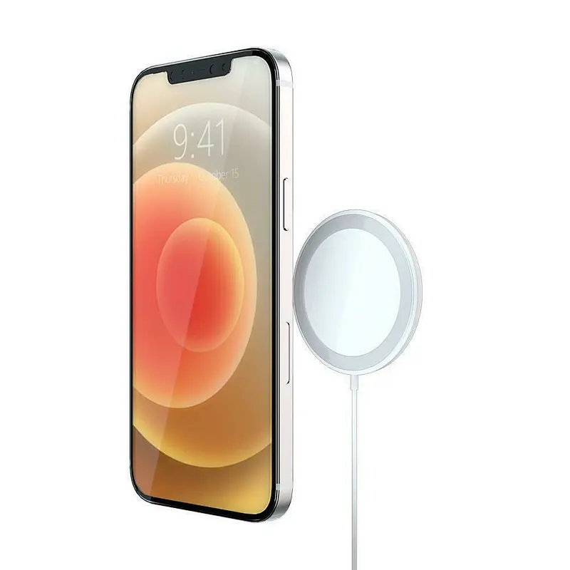 stock Magnetic Wholesale mobile phone charger i12 Pro Qi faster 15w wireless magnet charger