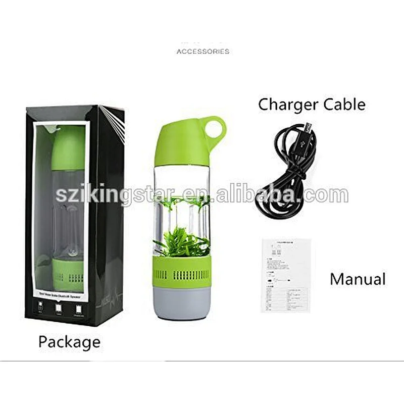 TF card music player waterproof wireless music 400ml bottle speaker