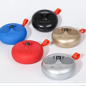 Carry Mini Bluetooth Alien Face Round Rubber Wireless Speaker