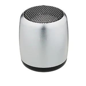 Aluminum alloy custom logo portable round wireless mini bt speaker