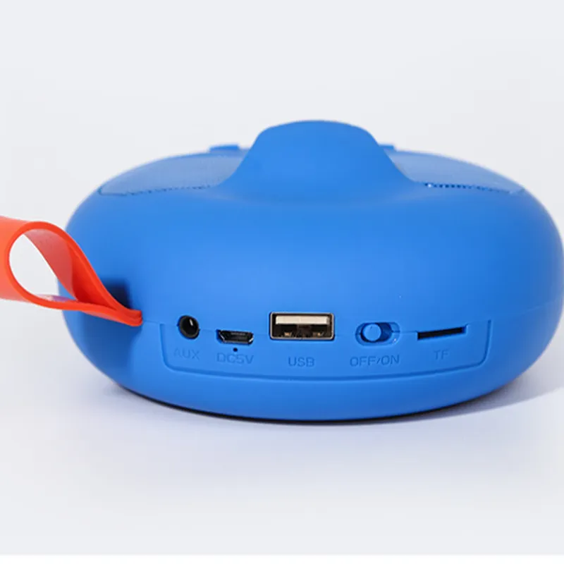 Carry Mini Bluetooth Alien Face Round Rubber Wireless Speaker